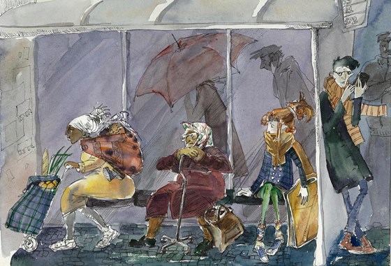Иллюстрации: Bus stop. Jerusalem