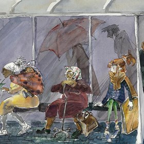 Иллюстрации: Bus stop. Jerusalem